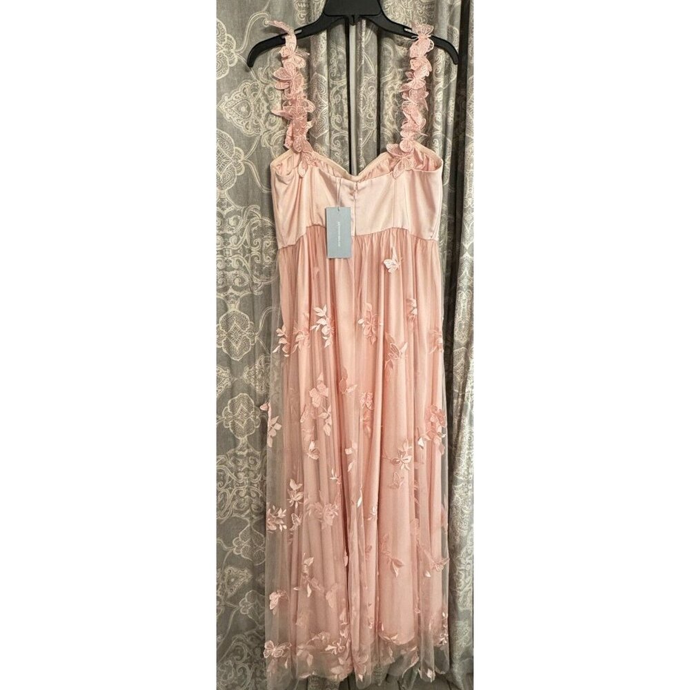 Antonio Melani Mely Satin Embroidered Tulle Dress 3D Butterflies Size 12 - Picture 6 of 14